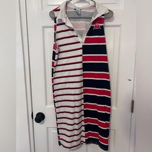 Kappa Red White and Navy Striped Maxi Dress